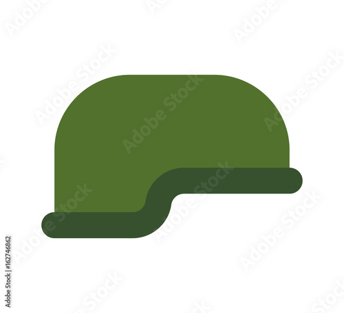 Military helmet isolated. Soldiers protective cap. Army hat