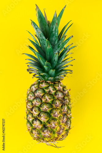 Pineapple over orange Background