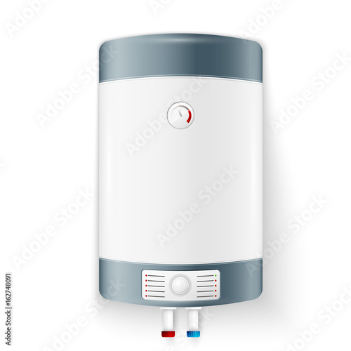 Realistic modern electric water heater
