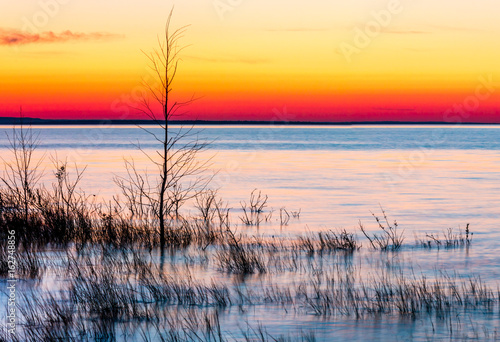 Sunrise at lake Huron