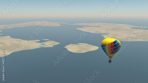 Colorful hot air balloon