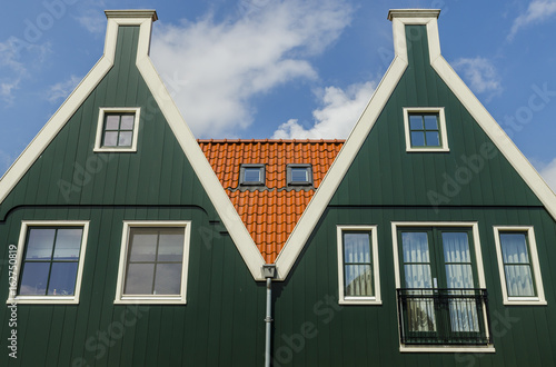 Two Green Houses in Volendam photo