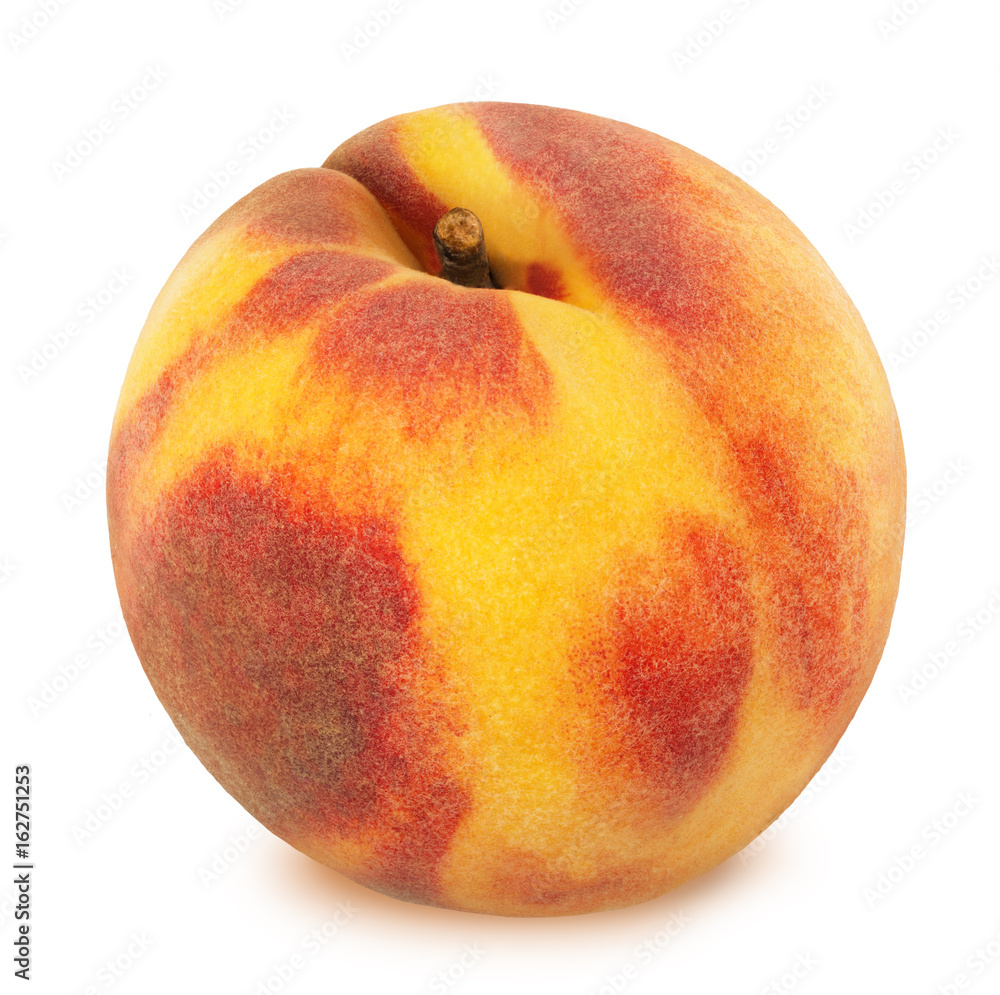 Peach isolated on white. Full depth of field. Peach isolated on white. Full depth of field.