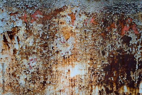 Colored rusty iron wall background