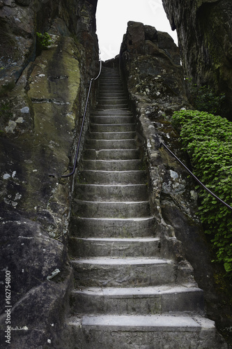 historic stairway in rock germany