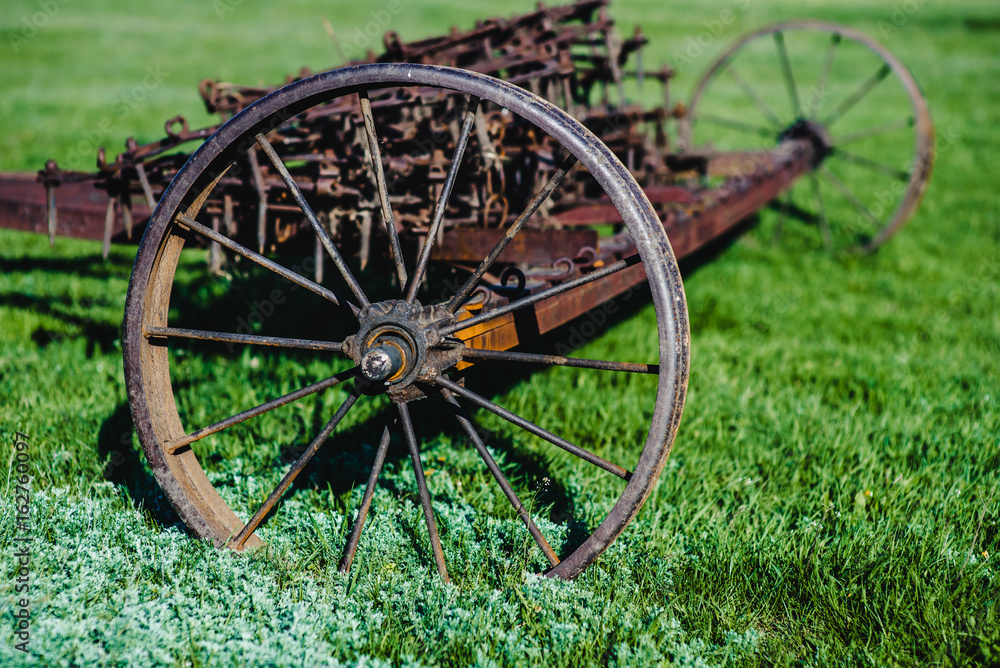 Old iron agriculture plow