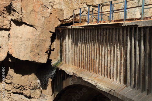 Old bridge in the Caminito del Rey, Malaga, Spain
