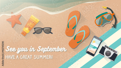 Summer vacations banner