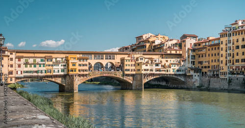 The east side of Ponte Vecchio (old bridge) in Florence Italy © GiorgioMorara