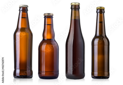 brown beer bottles