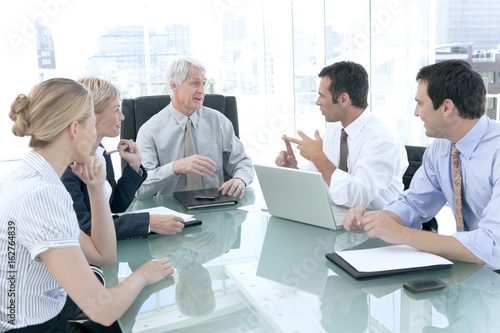 Corporate business meeting with management board and chief executive officer