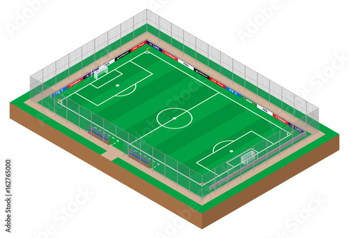 Football field. 3D