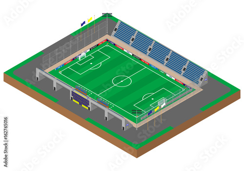 Football stadium. 3D