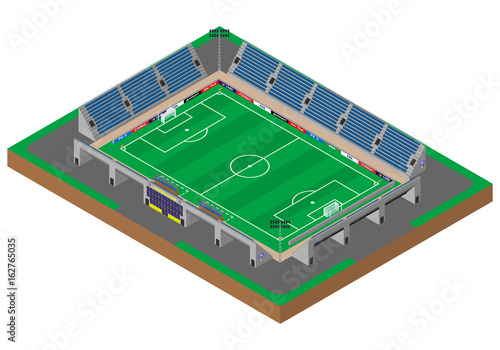 Football stadium. 3D