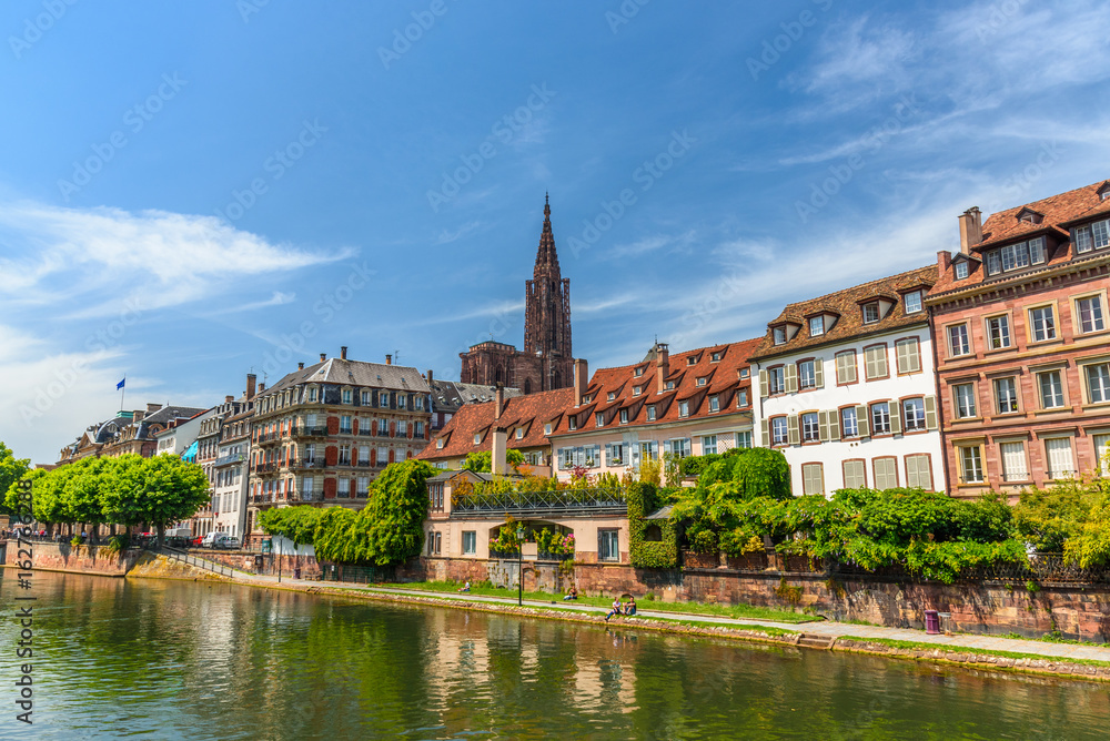 View of a street of Strasbourg