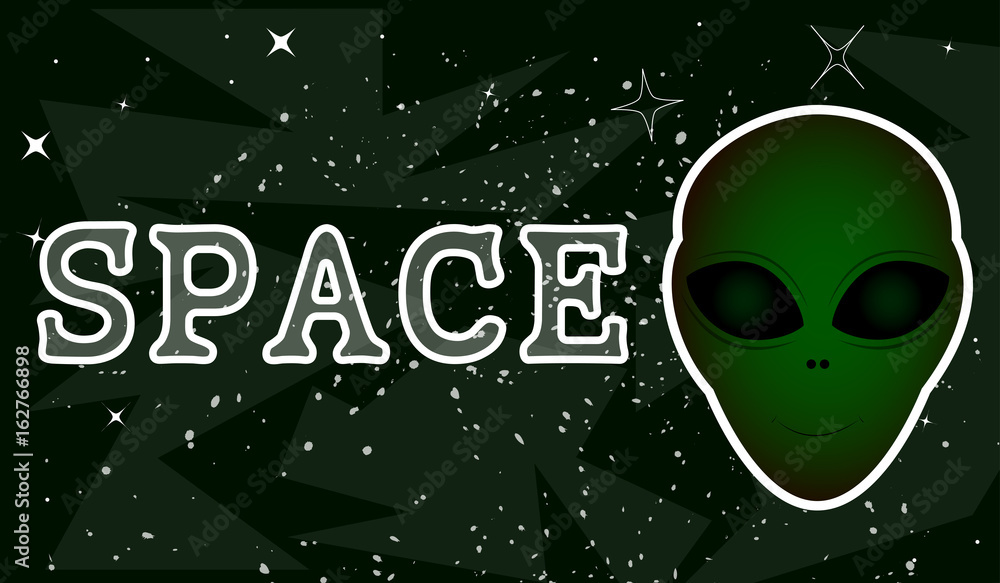 Fototapeta premium Vector concept of extraterrestrial life form