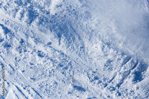 Traces of skis on snow as background © schankz
