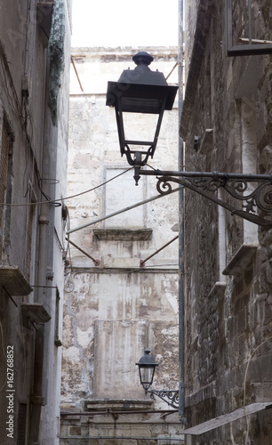 particulars of an alley in old taranto, italy