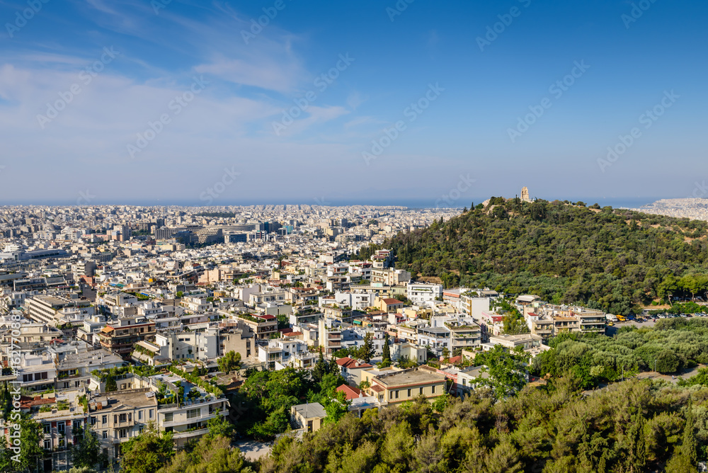 Aerial view of Athens from Acropolis, Athens, Greece 