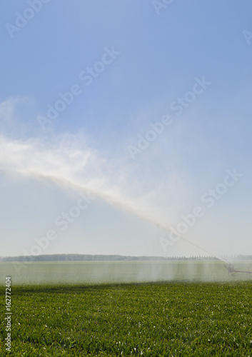 Water irrigation on Field Flevoland