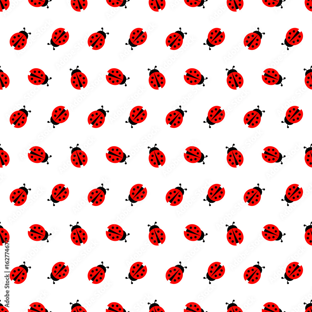 Fototapeta premium Ladybug Seamless Pattern