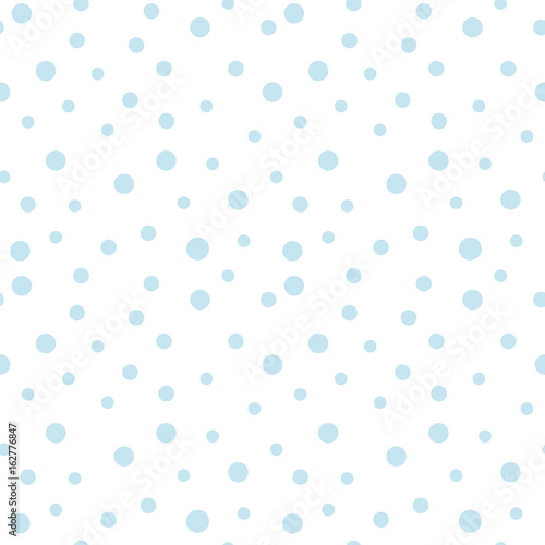 Snowflakes Seamless Pattern Dot Background Polka Vector