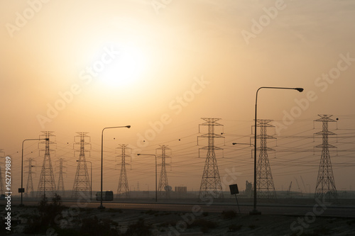 Heavy industry in the desert, middle east