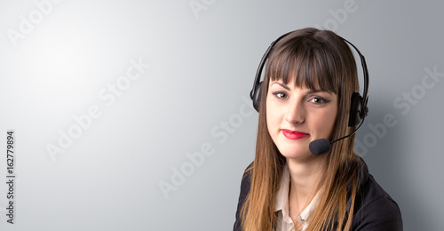 Young Female telemarketer