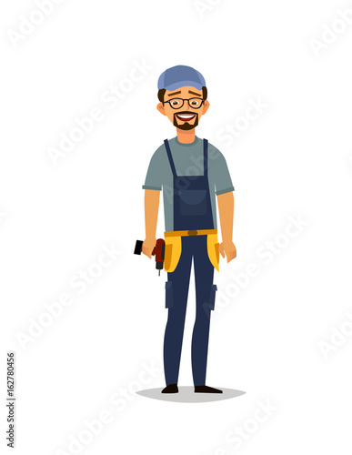 joiner character . Cool vector illustration in flat style.
