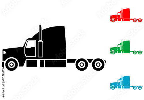 Icono plano cabina camion varios colores