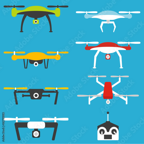 Drones vector set.