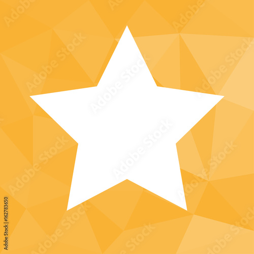 Stern - Icon mit geometrischem Hintergrund gelb
