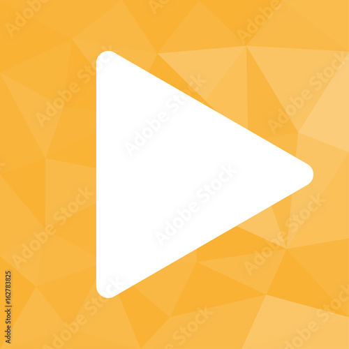 Wiedergabe - Icon mit geometrischem Hintergrund gelb