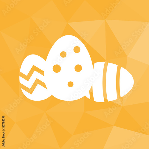 Osternest - Icon mit geometrischem Hintergrund gelb