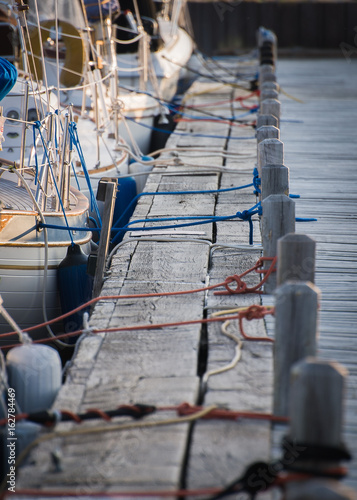 Tied up boats