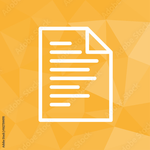 Dokument - Icon mit geometrischem Hintergrund gelb