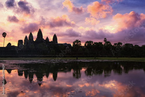 Ankor Wat during sunrise  Cambodia 