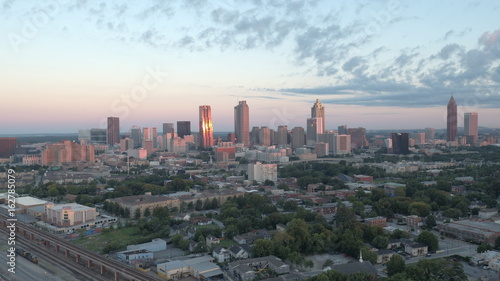 Atlanta Downtown Scenic Shots  Aerial Footage 