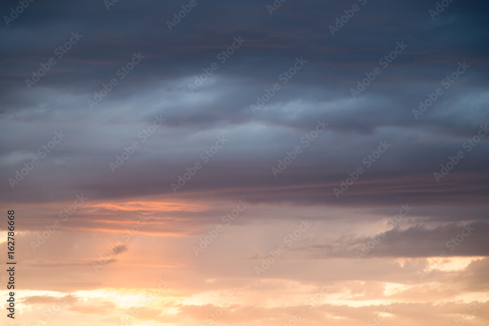 Clouds at sunset as background