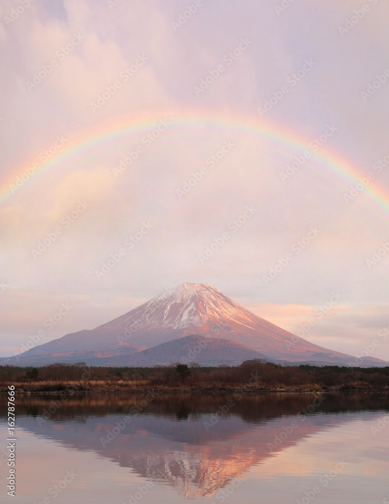 富士山と虹（合成）