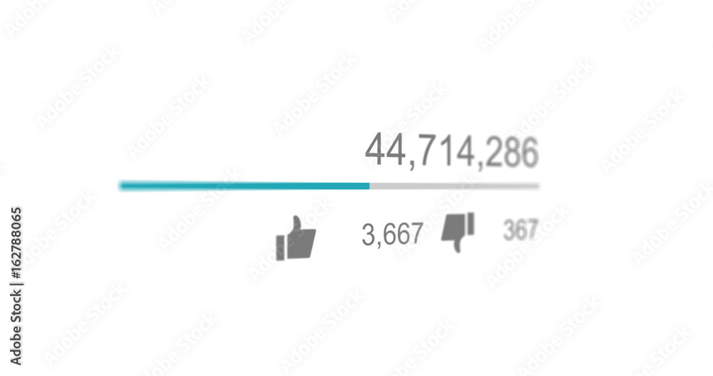 video views counter, counter of likes and dislikes close up Stock-Foto ...