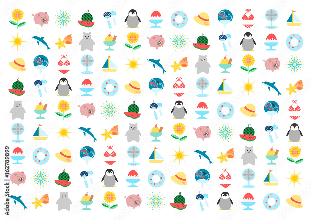 夏イメージの背景模様イラスト Stock Vector Adobe Stock