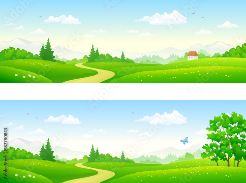 Summer path banners