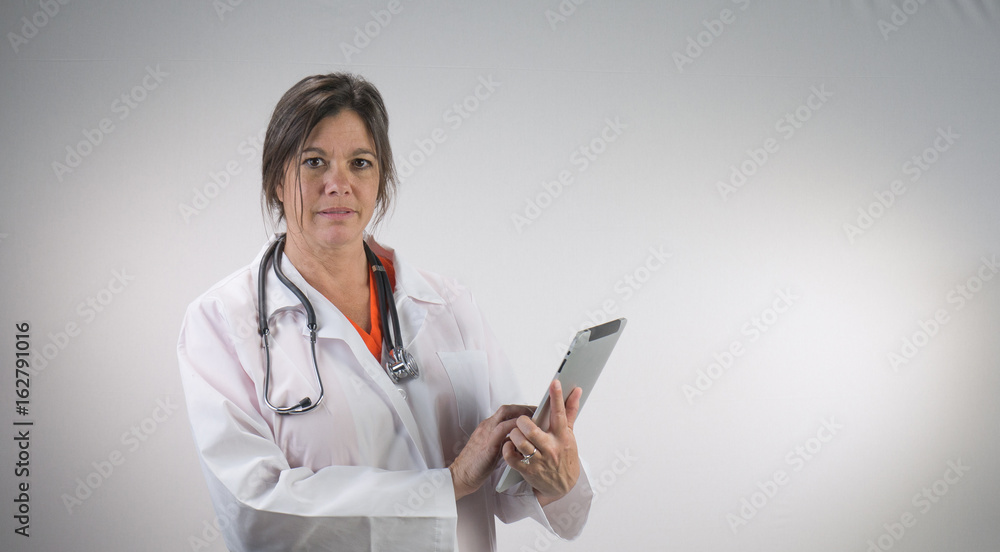 Doctor Nurse grey background Doctor Nurse grey background