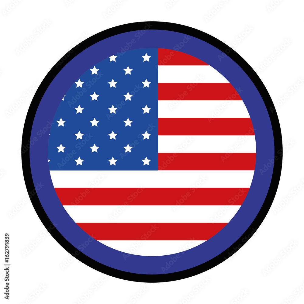United states flag icon vector illustration graphic design United states flag icon vector illustration graphic design