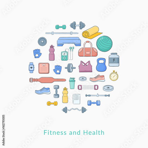 Wallpaper Mural Sports equipment background. Torontodigital.ca