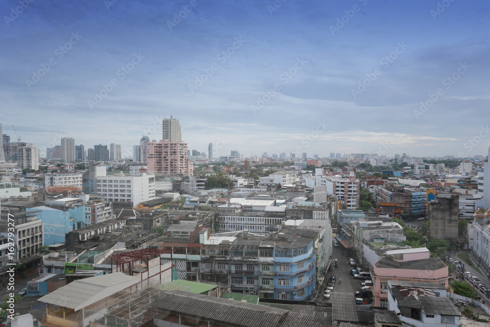 Bangkok City View in the daytime.