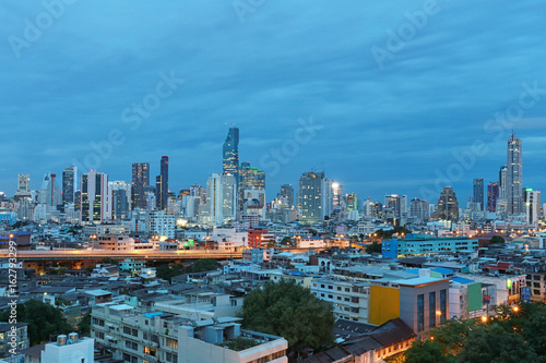 Bangkok City View in the twilight. © meepoohyaphoto