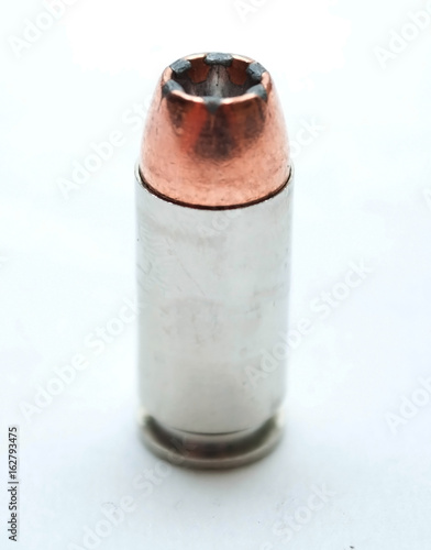 Obraz na plátne A single 40 caliber hollow point bullet