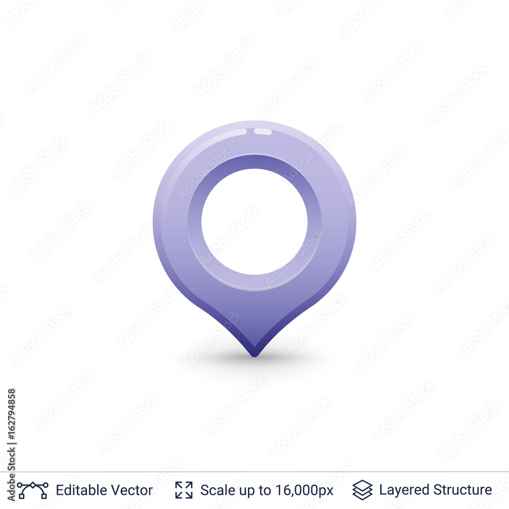 Bright location pin. Bright location pin.